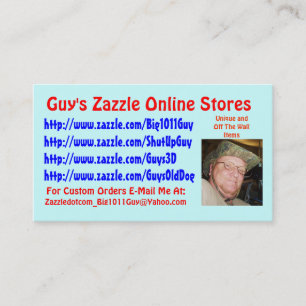 Guy's Zazzle Business Card