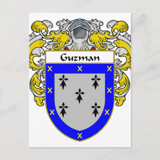 Guzman Coat of Arms (Mantled) Postcard