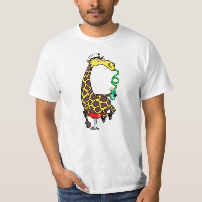 Guzzling Giraffe T-Shirt (Front)
