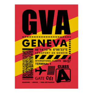 GVA Geneva Airport Poster
