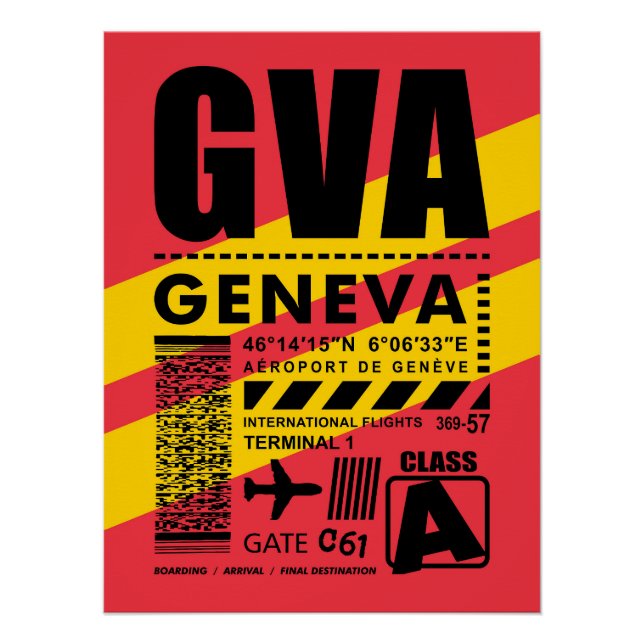 GVA Geneva Airport Poster (Front)