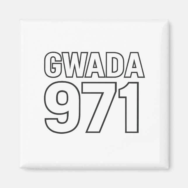 GWADA 971 | Guadeloupe Pride Urban Style Magnet (Front)