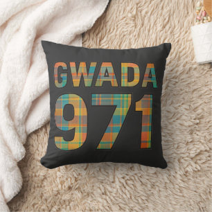 GWADA 971 Madras Vibrant - Guadeloupean Pride Cushion