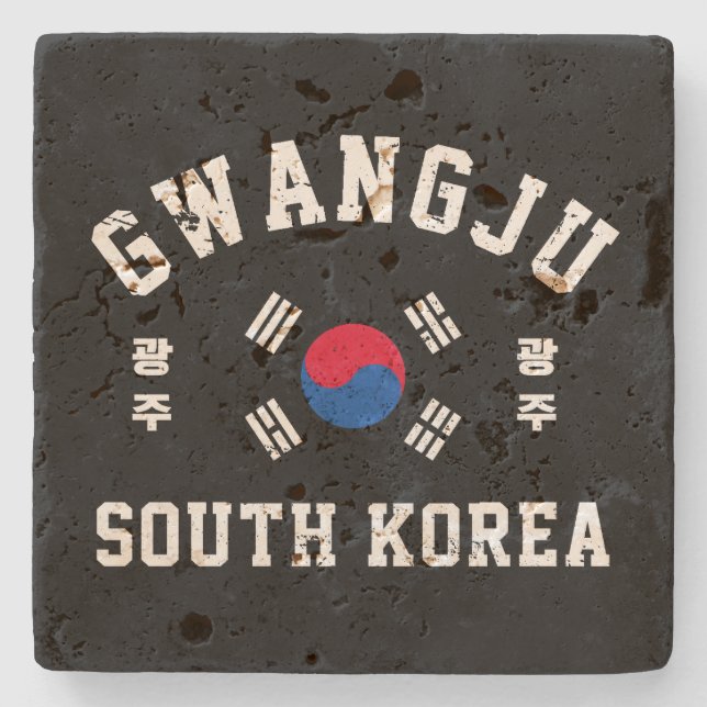 Gwangju South Korea Stone Coaster (Front)