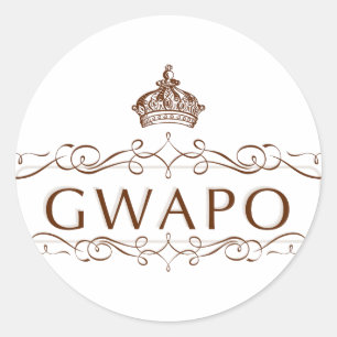 GWAPO - FUNNY FILIPINO DESIGN CLASSIC ROUND STICKER