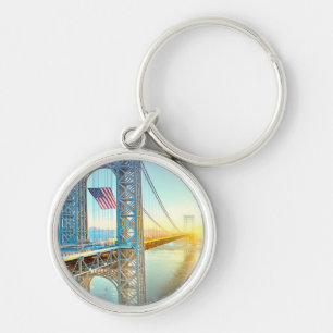 GWB connecting Fort Lee NJ and Manhattan NYPlus Key Ring