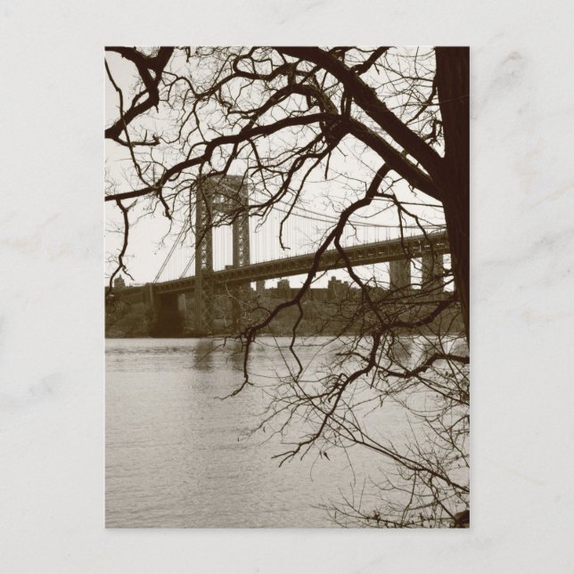 GWB In Distance Postcard (Front)