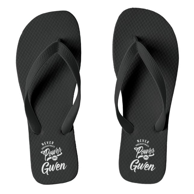 Gwen Personalised Name Birthday Gift Jandals (Footbed)