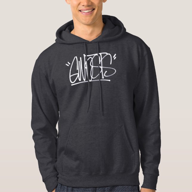 Gwosts Scribble Tag Pull Ove Hoodie (Front)