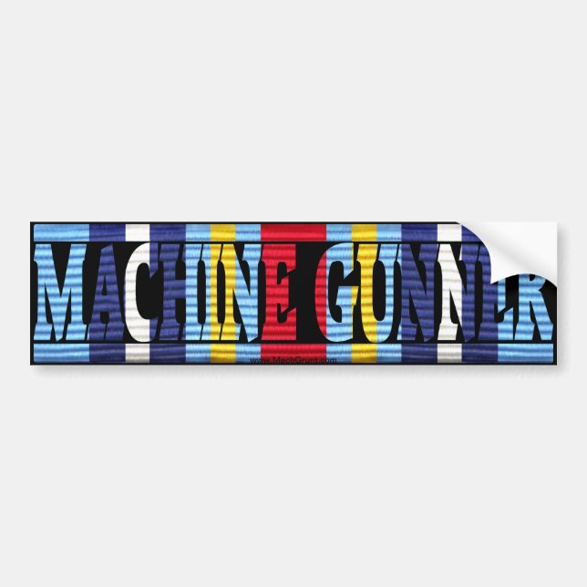 GWOTEM Veteran Machine Gunner Bumper Sticker (Front)
