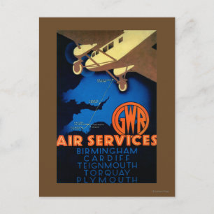 GWR Air Services Vintage PosterEurope Postcard