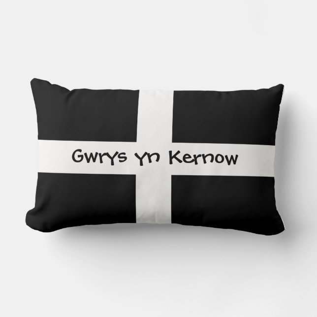 Gwrys yn Kernow - Made in Cornwall Lumbar Cushion (Front)