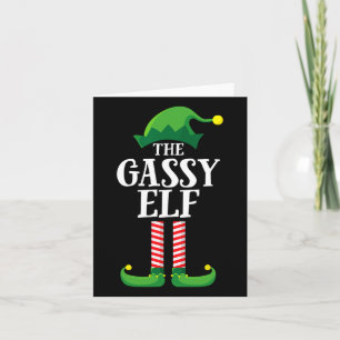 Gy Elf Matching Family Group Christmas Party  Card