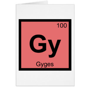Gy - Gyges Greek Chemistry Periodic Table Symbol
