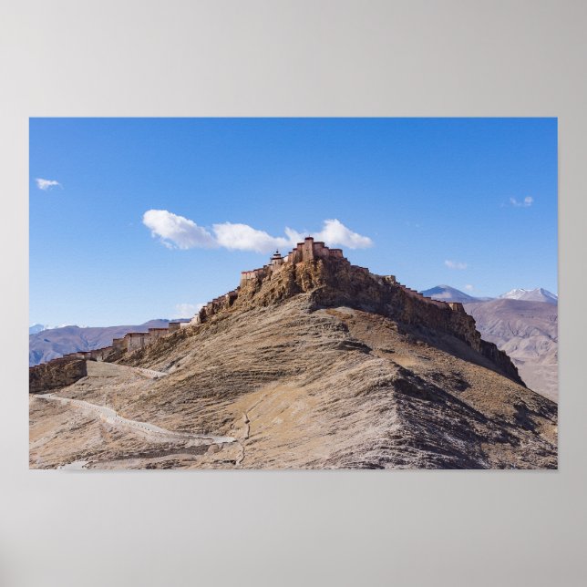 Gyantse Dzong fortress - Tibet Poster (Front)
