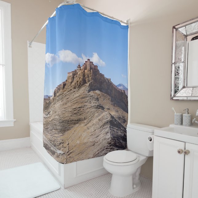 Gyantse Dzong fortress - Tibet Shower Curtain (In Situ)