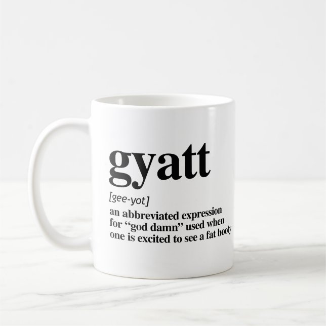 Gyatt Definition Coffee Mug (Left)