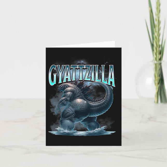 Gyattzilla Meme Zilla Kaiju Rizz Brainrot Skibidi  Card (Front)