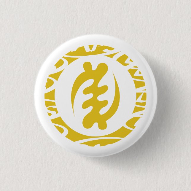 Gye Nyame 3 Cm Round Badge (Front)