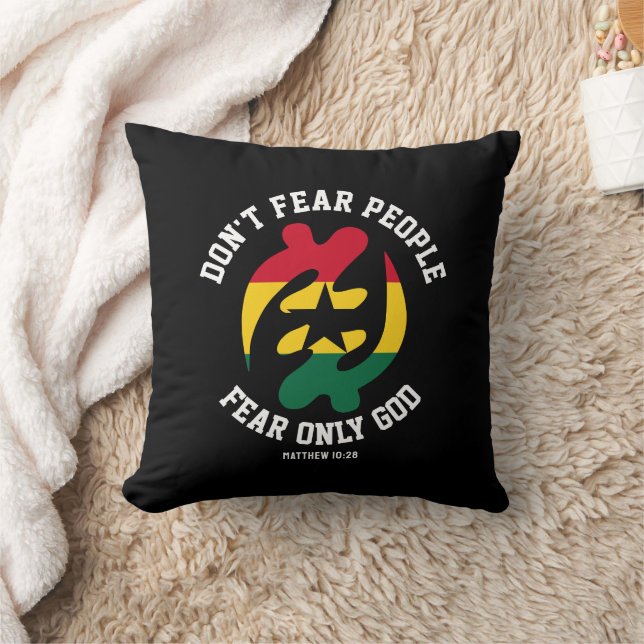 Gye Nyame Adinkra Christian Ghana FEAR ONLY GOD  Cushion (Blanket)