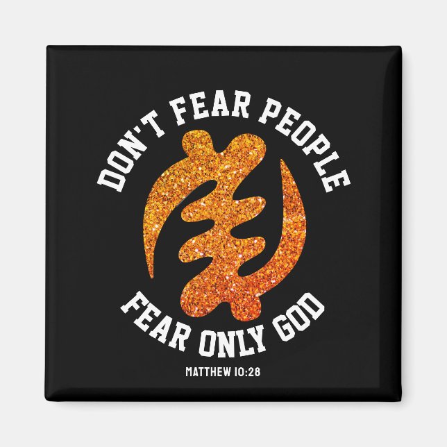 GYE NYAME Adinkra Christian Glitter Magnet (Front)