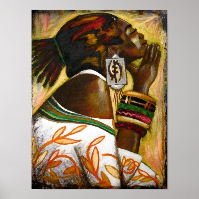 Gye Nyame Adinkra - OmninnerG by Mansa Pryor Poster (Front)