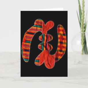 Gye Nyame - African Kente Cloth Symbol Ghana  Card