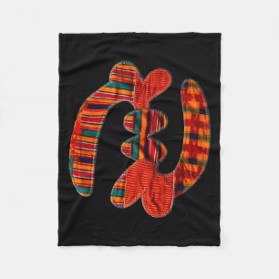 Gye Nyame - African Kente Cloth Symbol Ghana  Fleece Blanket