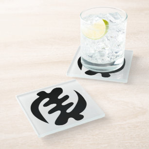 Gye Nyame   God is Supreme Adinkra Symbol Glass Coaster