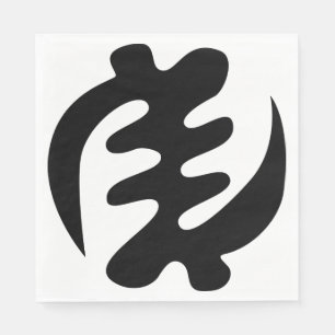 Gye Nyame God is Supreme Adinkra Symbol Napkin