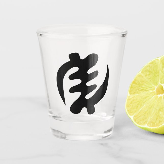 Gye Nyame | God is Supreme Adinkra Symbol Shot Glass (Front)