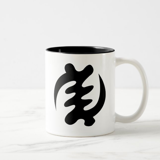 Gye Nyame | God is Supreme Adinkra Symbol Two-Tone Coffee Mug (Right)