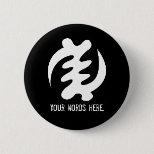 Gye Nyame God is Supreme Symbol 6 Cm Round Badge