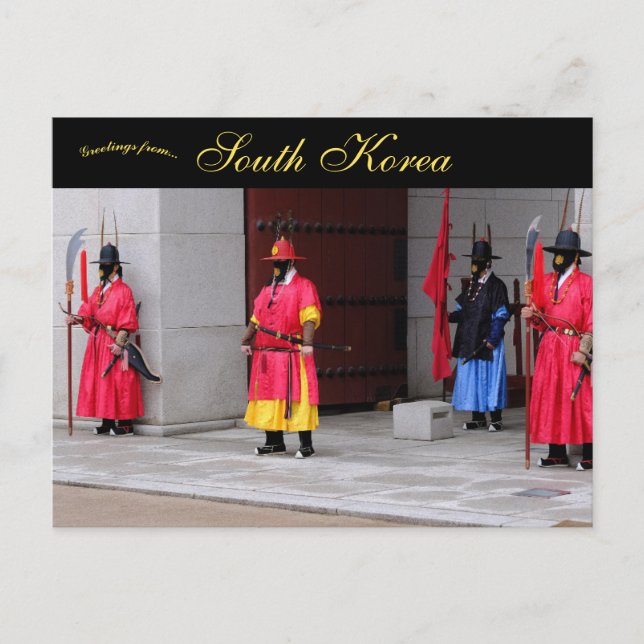 Gyeongbokgung Palace Security Seoul South Korea Postcard (Front)