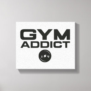Gym addict canvas print