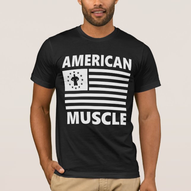 Gym and fitness American Muscle T-Shirt (Front)