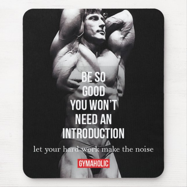 Gym and Fitness Motivation - Bodybuilding, Lifting Mouse Pad (Front)