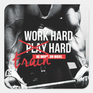 Gym and Fitness Motivation - Bodybuilding, Lifting Square Sticker