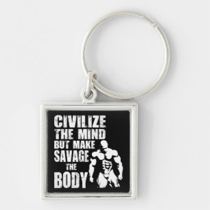 Gym and Fitness Motivation - Make Savage The Body Key Ring