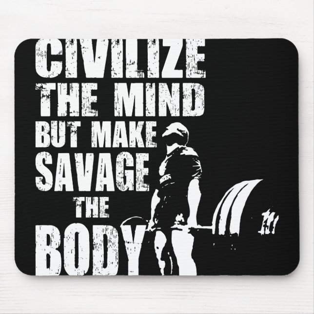 Gym and Fitness Motivation - Make Savage The Body Mouse Pad (Front)