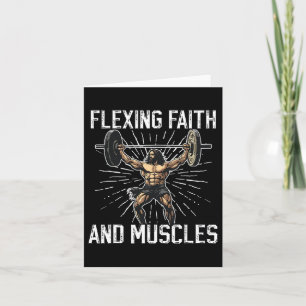 Gym And Jesus Christian Bodybuilder Religious Body Card