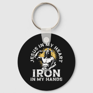 Gym And Jesus Christian Bodybuilder Religious Body Key Ring