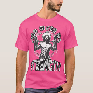 Gym And Jesus Christian Bodybuilder Religious Body T-Shirt