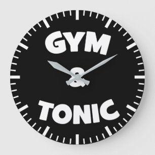 Gym and Tonic - Funny Novelty Workout Large Clock