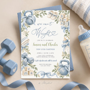 Gym Baby Shower Boy Invitation
