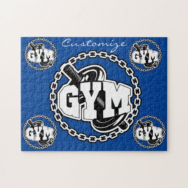 Gym Barbell Logo Thunder_Cove Jigsaw Puzzle (Horizontal)