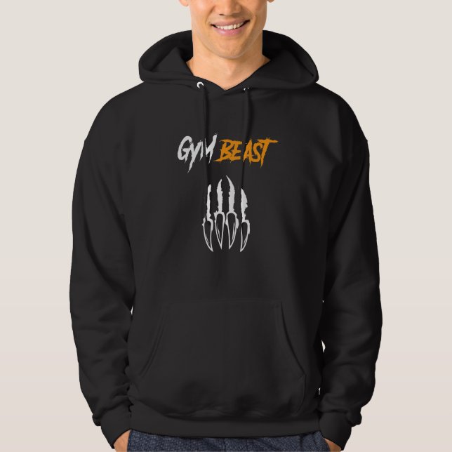 Gym Beast Bodybuilding Powerlifting Weight Lifting Hoodie (Front)