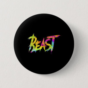 Gym Beast Bodybuilding Workout Humour Tie Dye Weig 6 Cm Round Badge