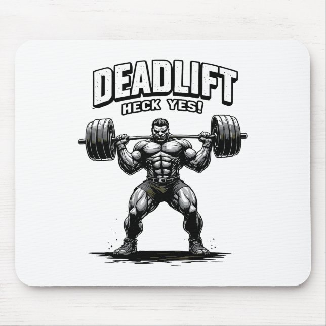 Gym Beast Bodybuilding Workout Motivation Tee Weig Mouse Pad (Front)