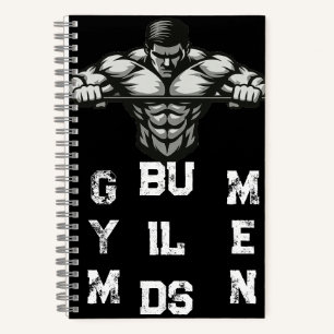 Gym Beast Notebook  Veiny Dumbbell Grip Cover 